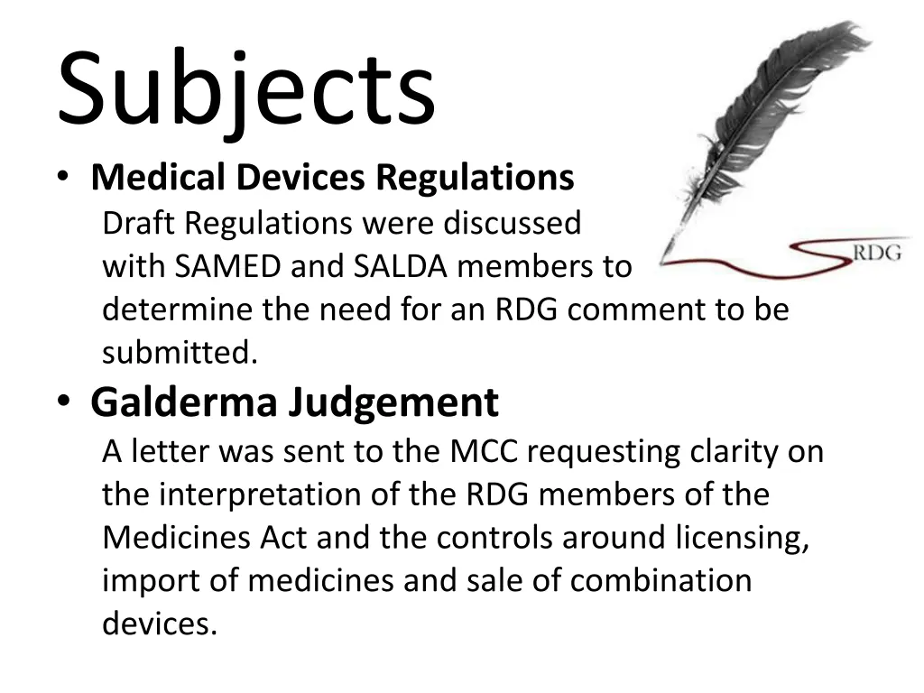 subjects medical devices regulations draft