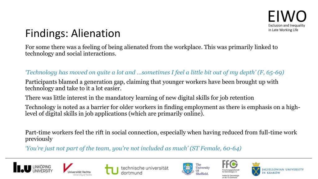 findings alienation