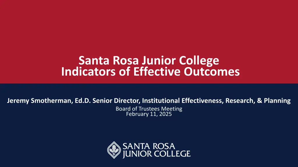 santa rosa junior college indicators of effective