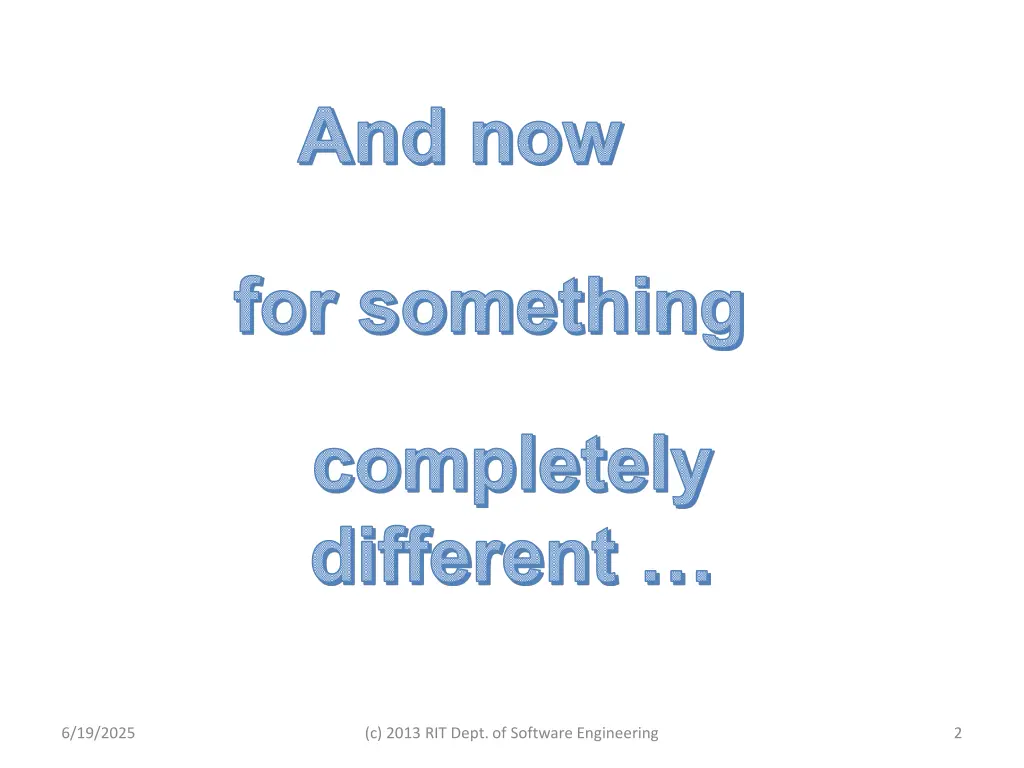 and now