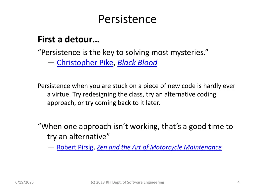 persistence