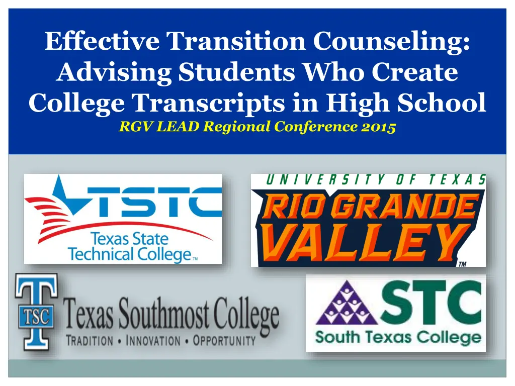 effective transition counseling advising students