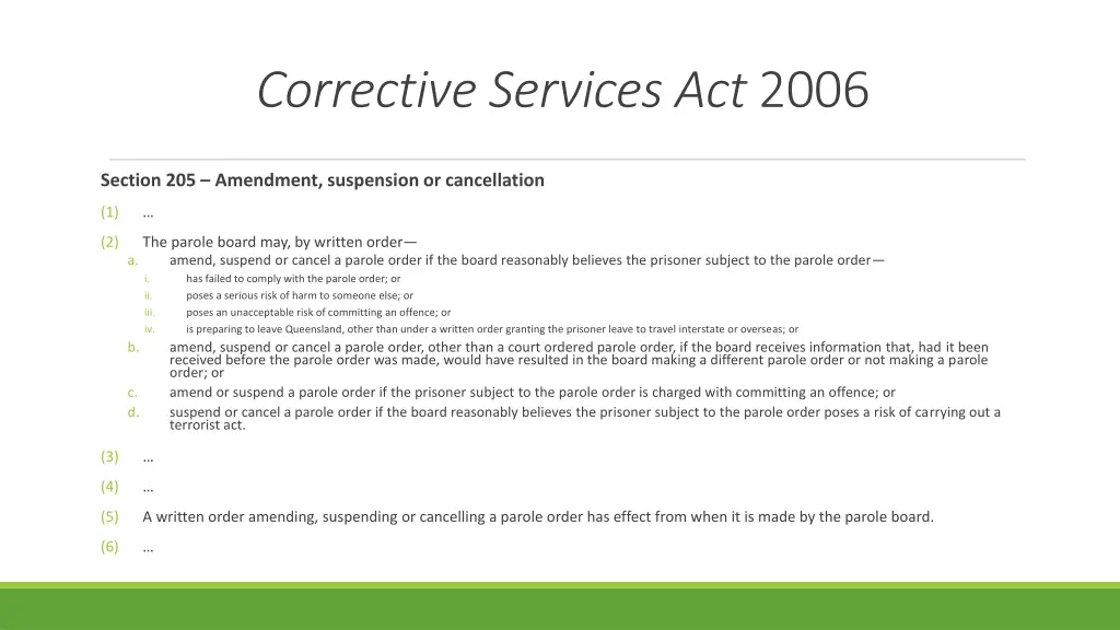 corrective services act 2006 1