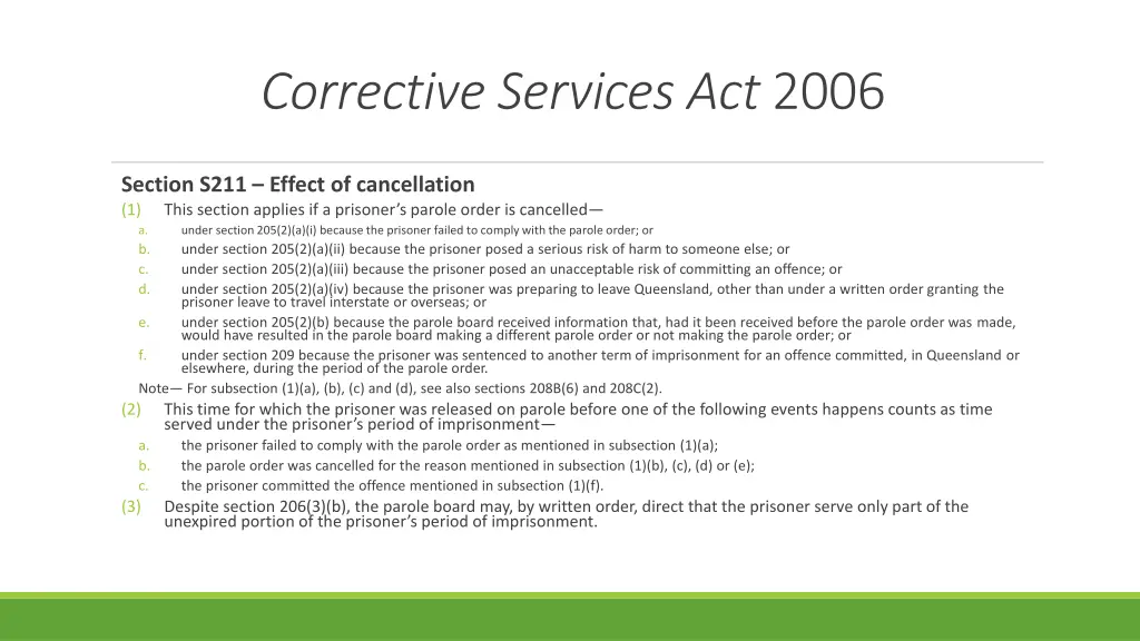 corrective services act 2006 3