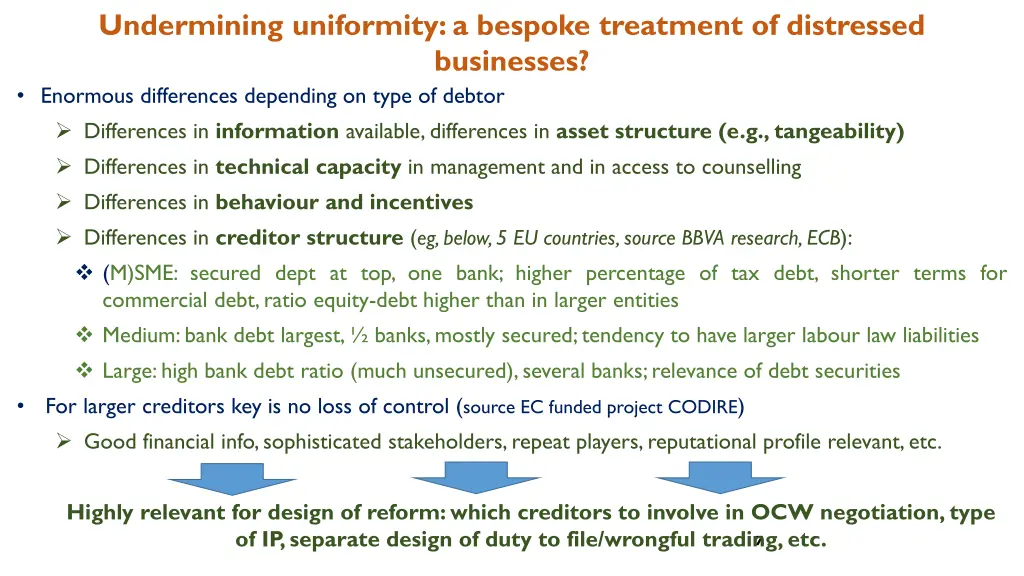 undermining uniformity a bespoke treatment