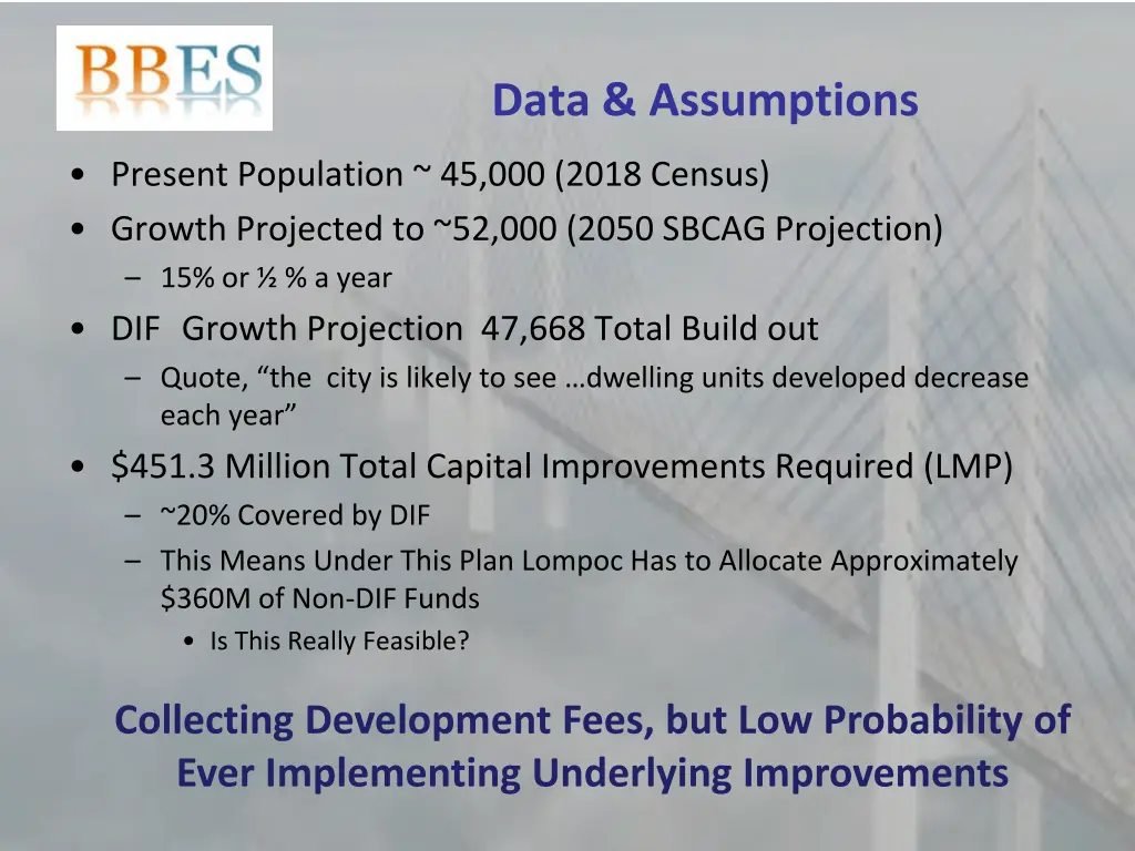 data assumptions
