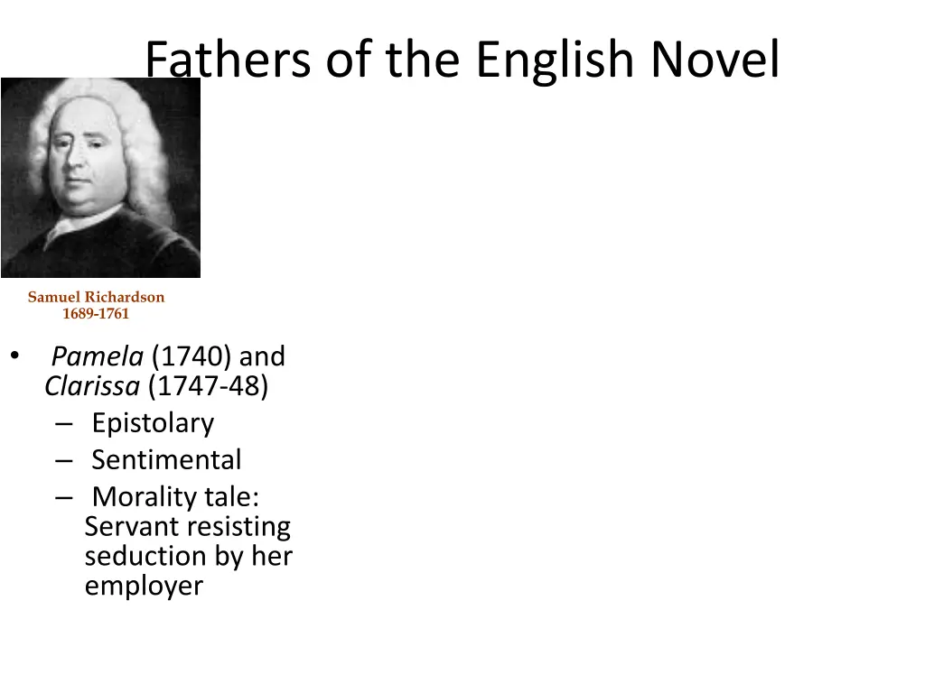 fathers of the english novel