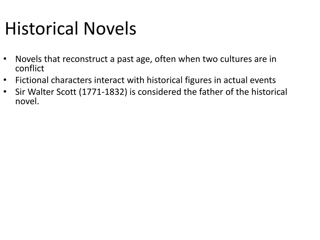 historical novels