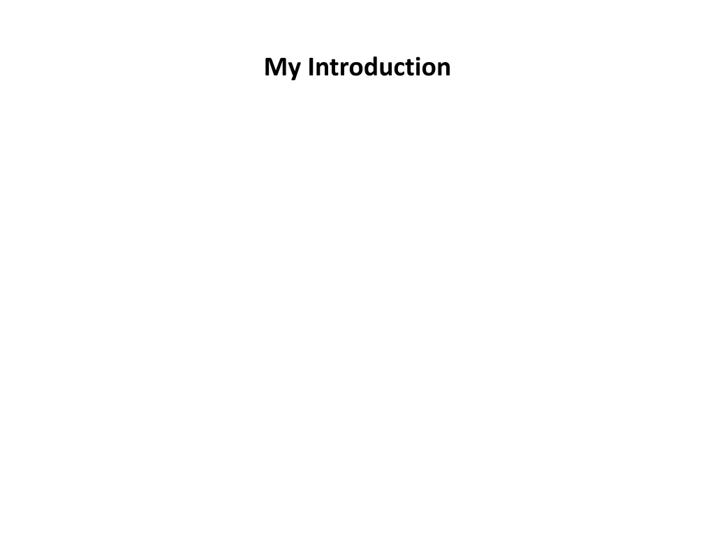 my introduction