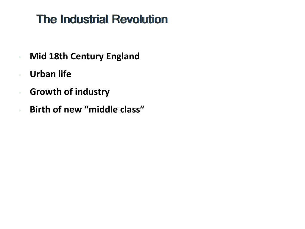 the industrial revolution