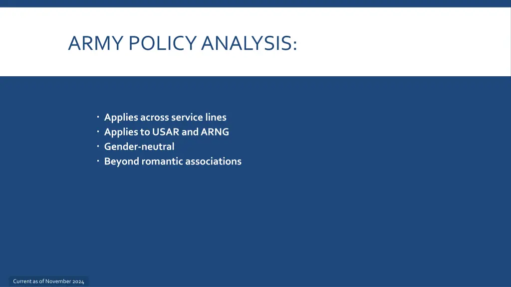 army policy analysis 1