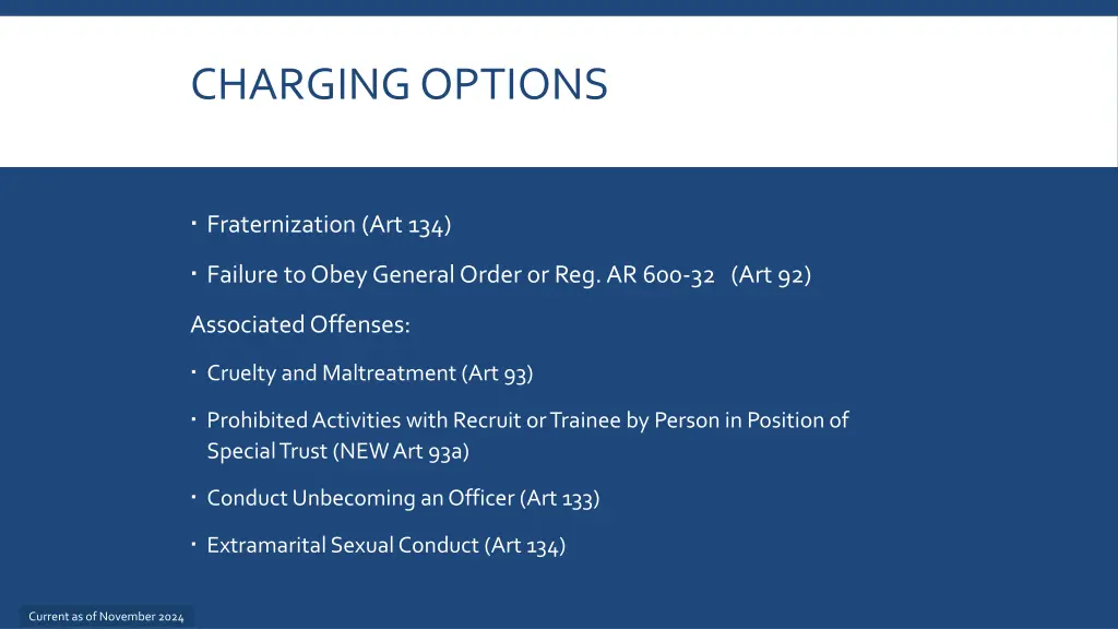 charging options