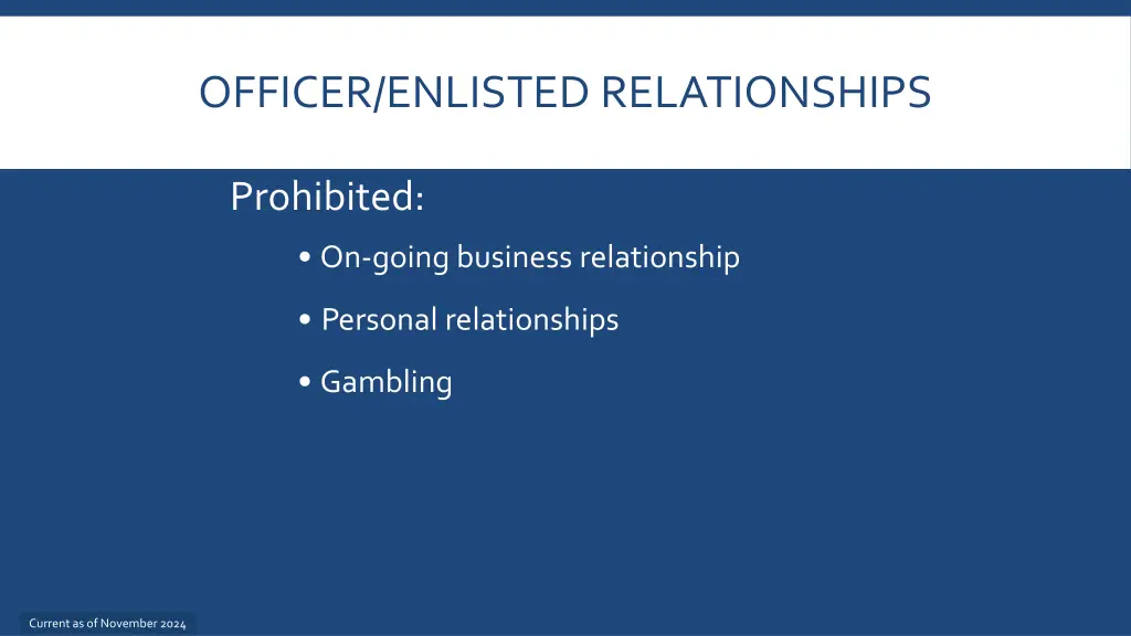 officer enlisted relationships