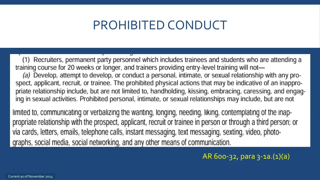 prohibited conduct