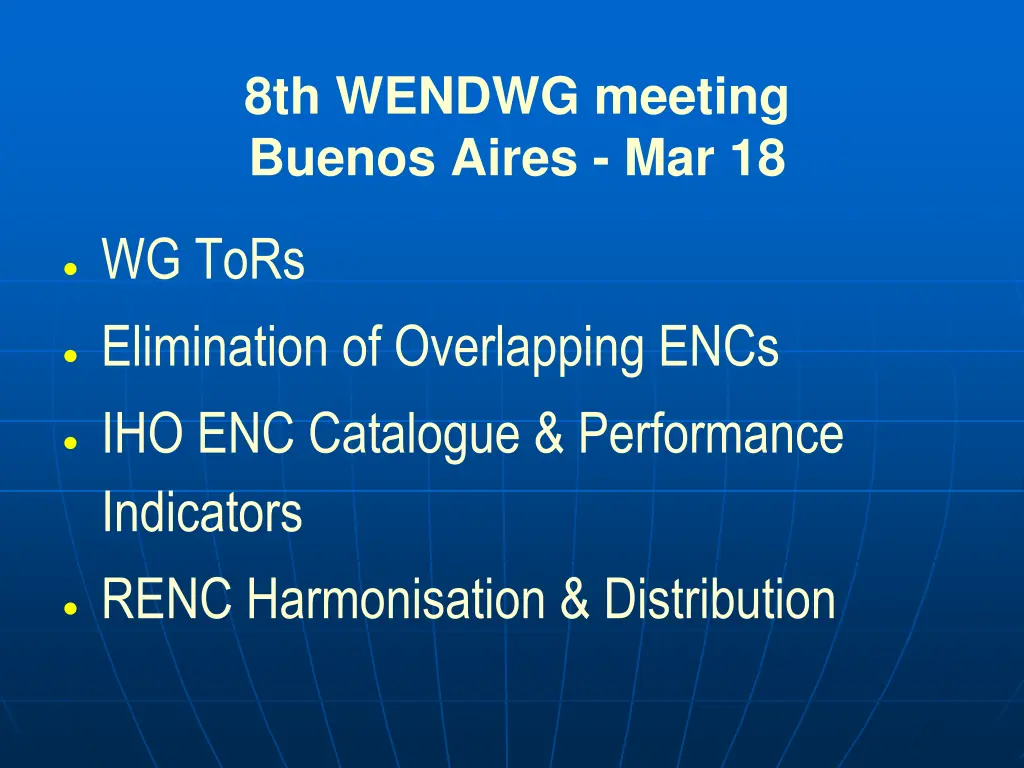 8th wendwg meeting buenos aires mar 18