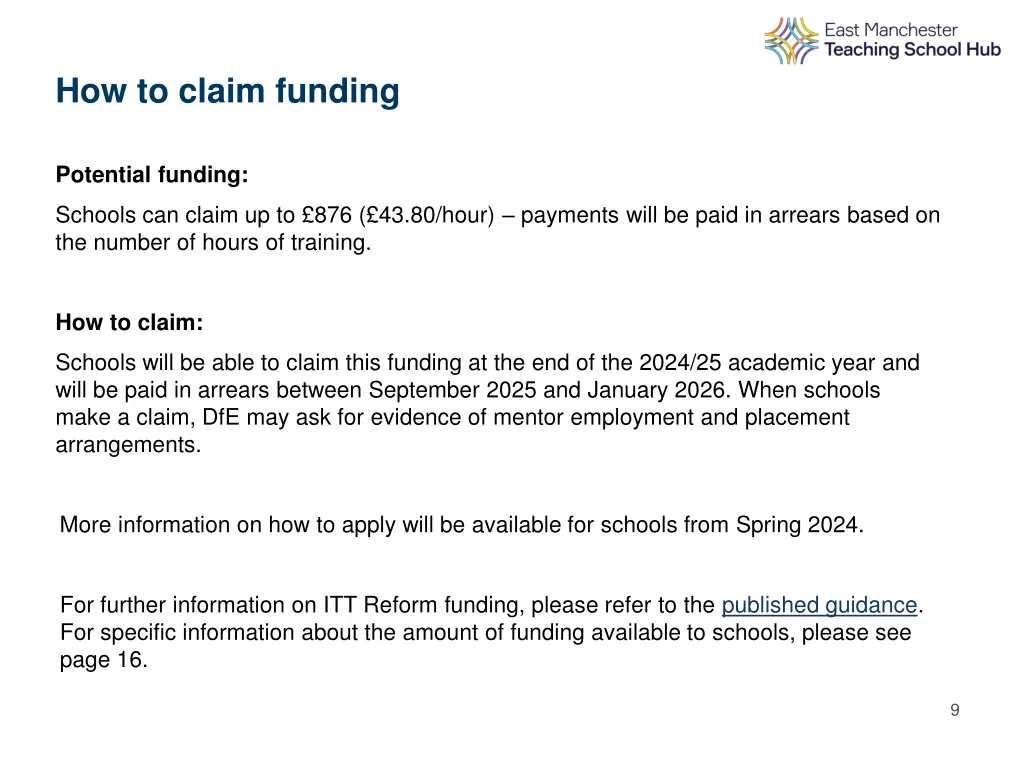 how to claim funding