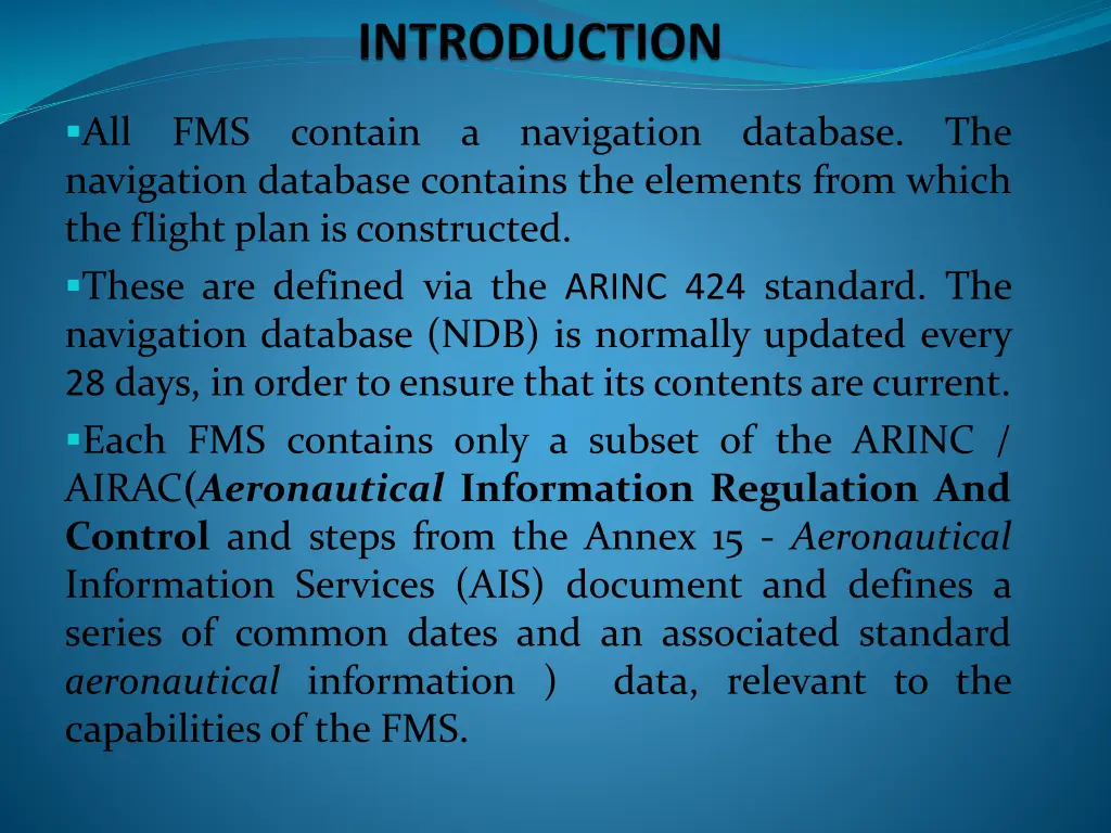 all navigation database contains the elements