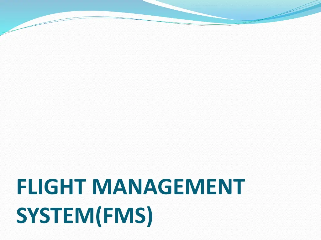 flight management system fms
