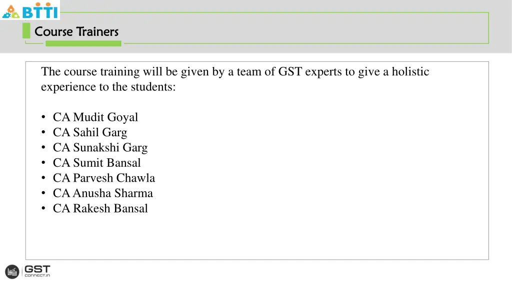 course trainers course trainers