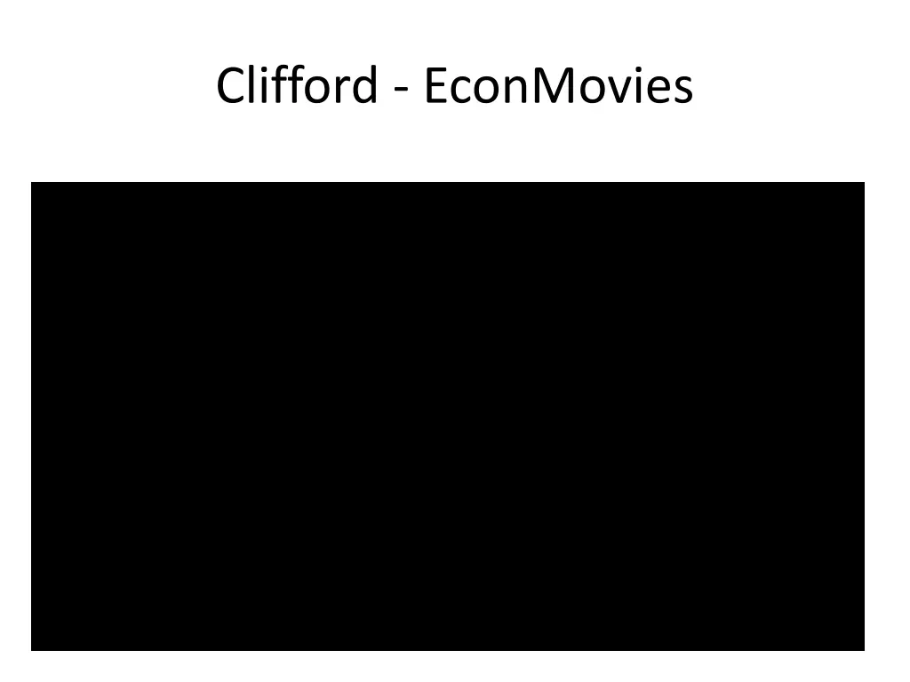 clifford econmovies