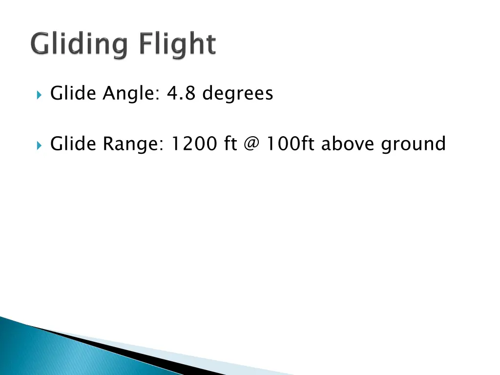 glide angle 4 8 degrees
