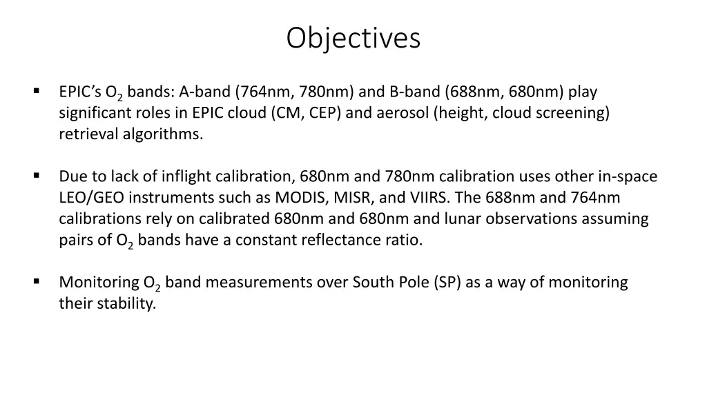 objectives