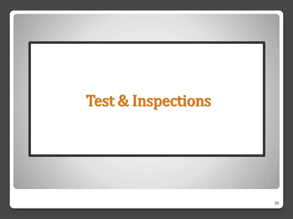 test inspections test inspections