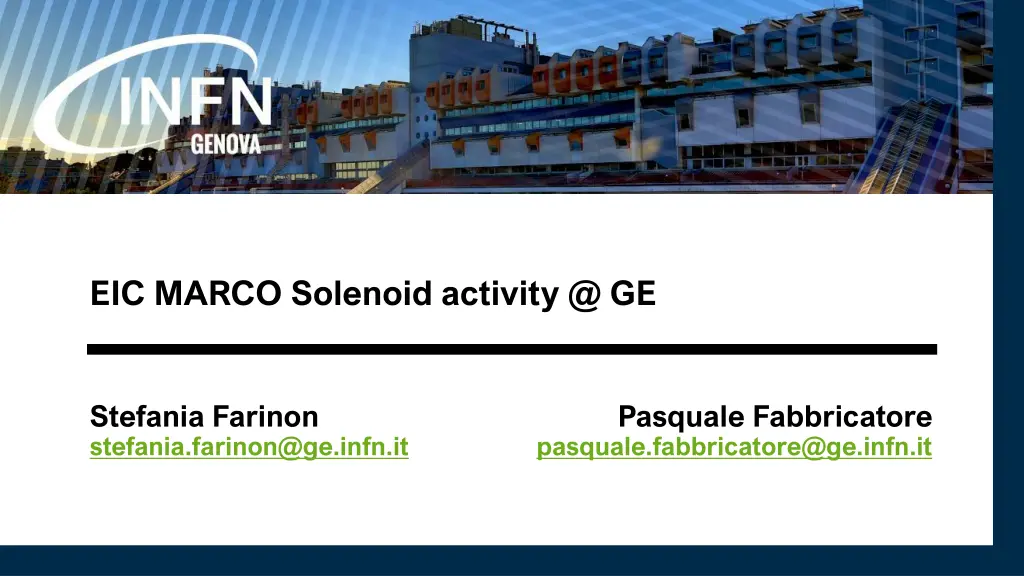 eic marco solenoid activity @ ge