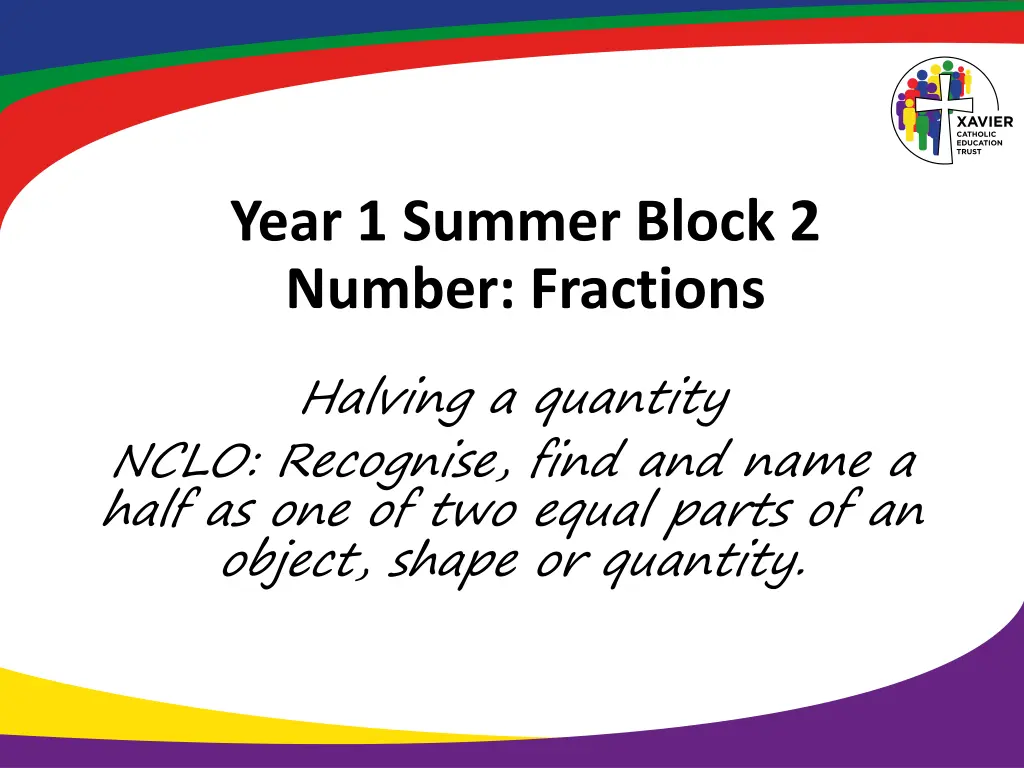 year 1 summer block 2 number fractions 1