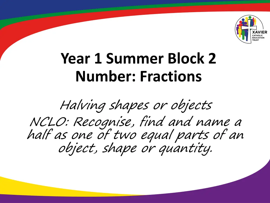 year 1 summer block 2 number fractions