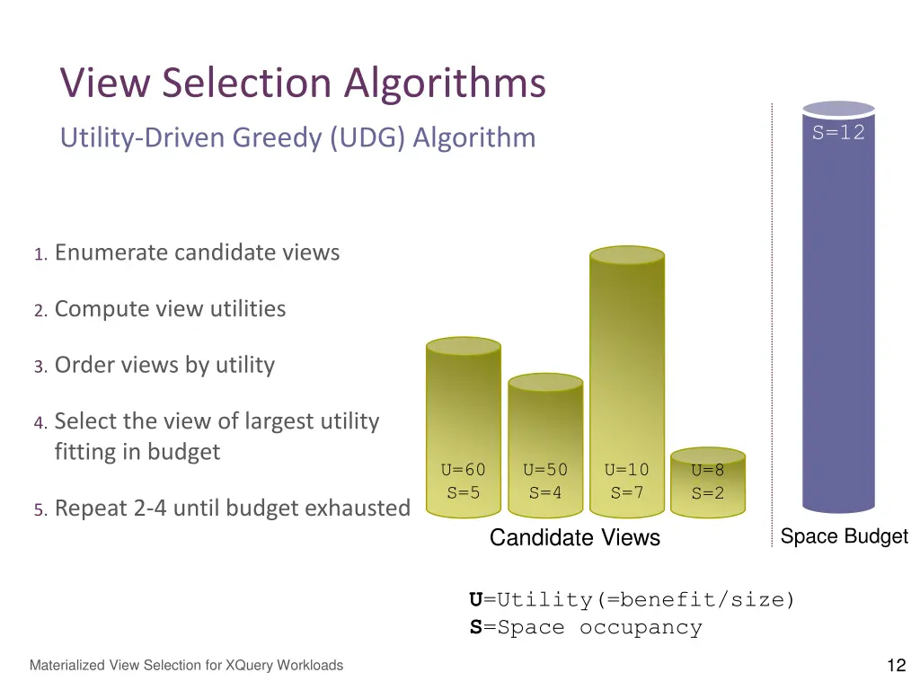 view selection algorithms 1