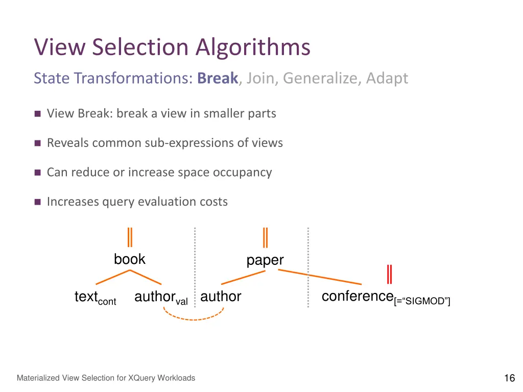 view selection algorithms 5