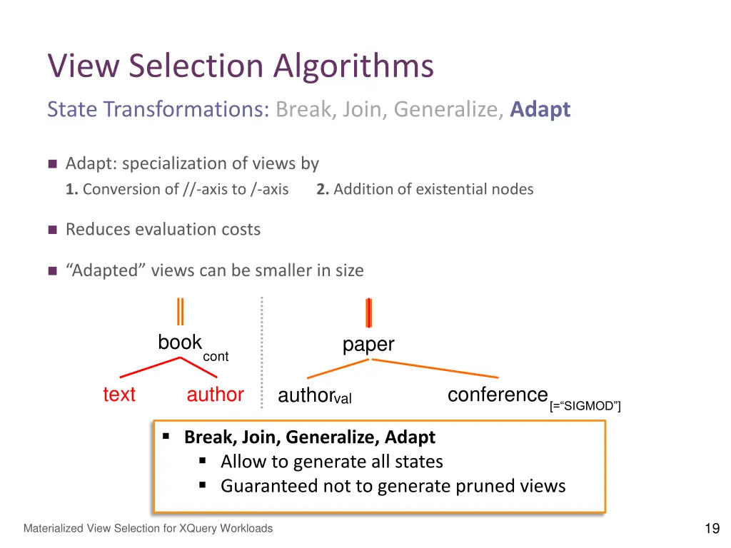view selection algorithms 8