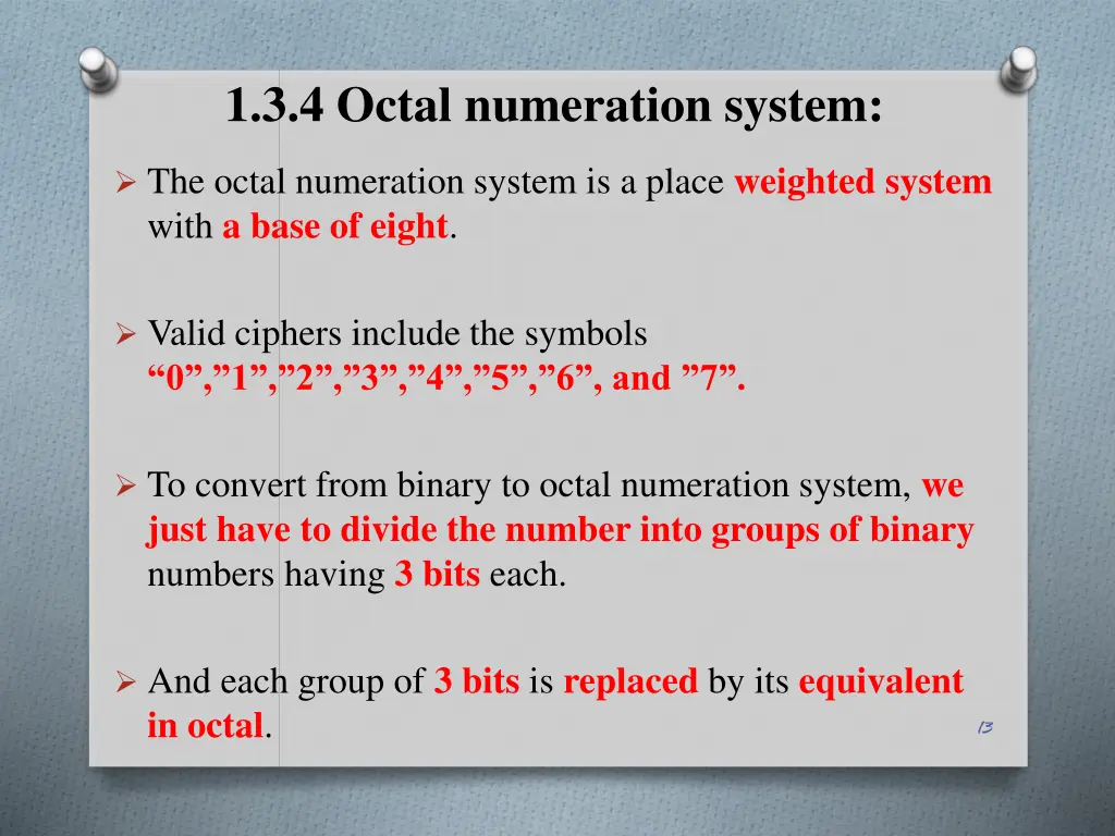 1 3 4 octal numeration system