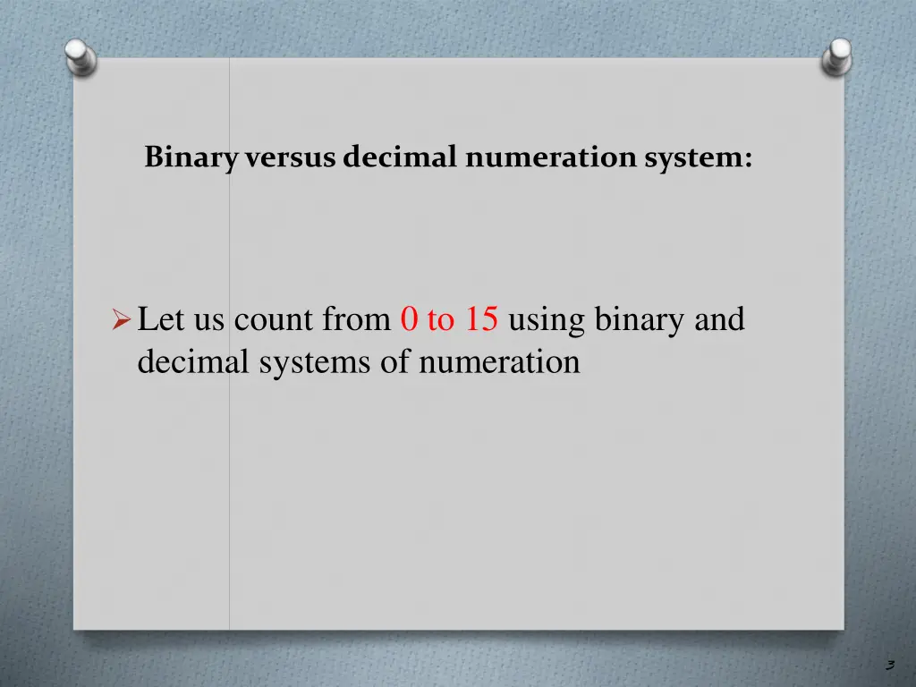binary versus decimal numeration system