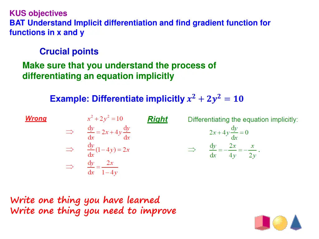 kus objectives bat understand implicit