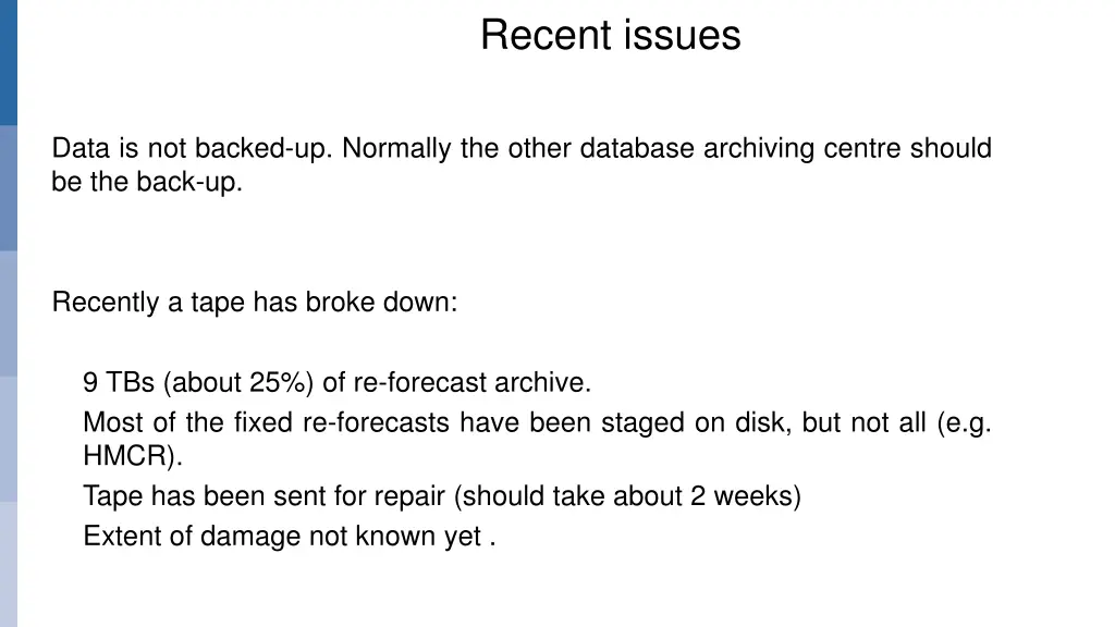 recent issues