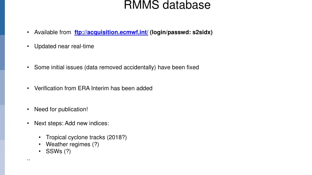 rmms database