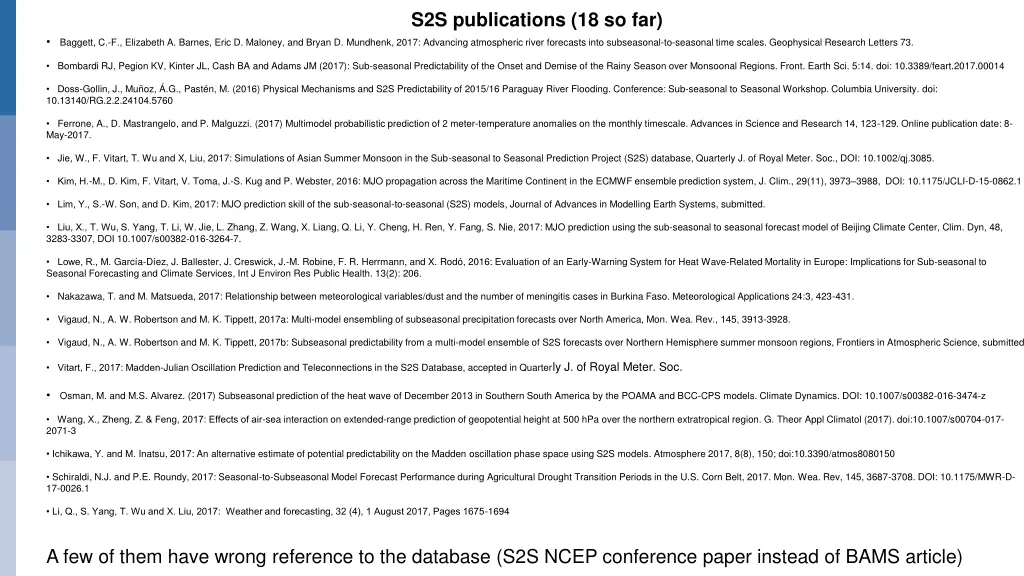 s2s publications 18 so far