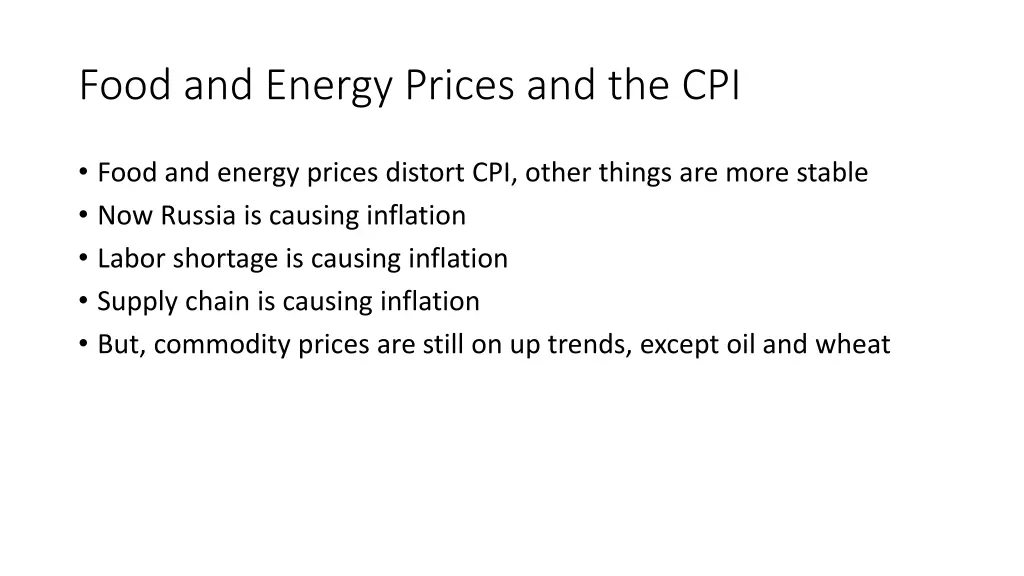 food and energy prices and the cpi