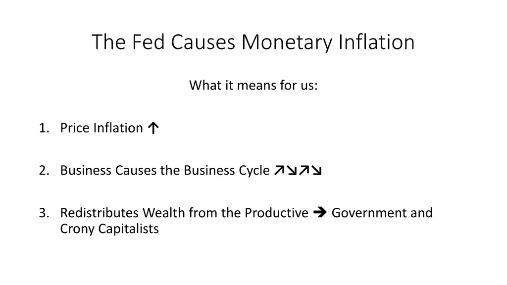 the fed causes monetary inflation