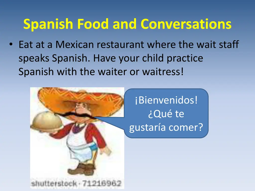 spanish food and conversations