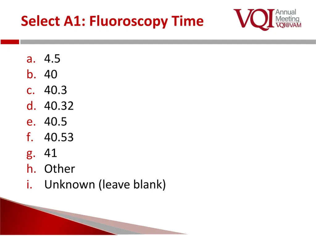 select a1 fluoroscopy time