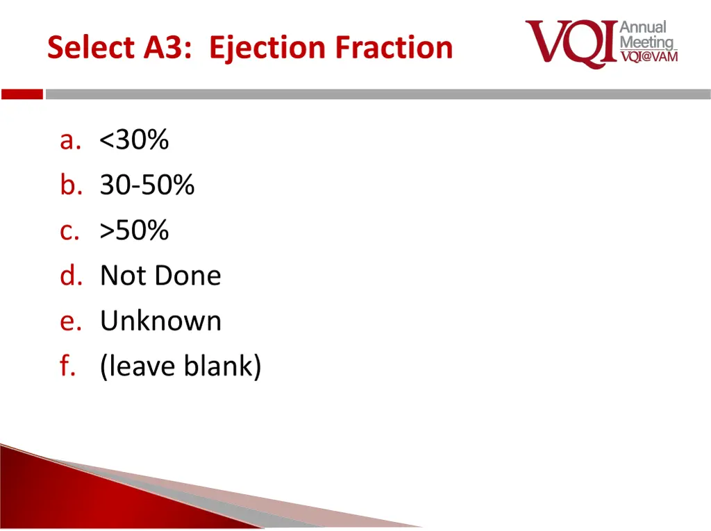 select a3 ejection fraction