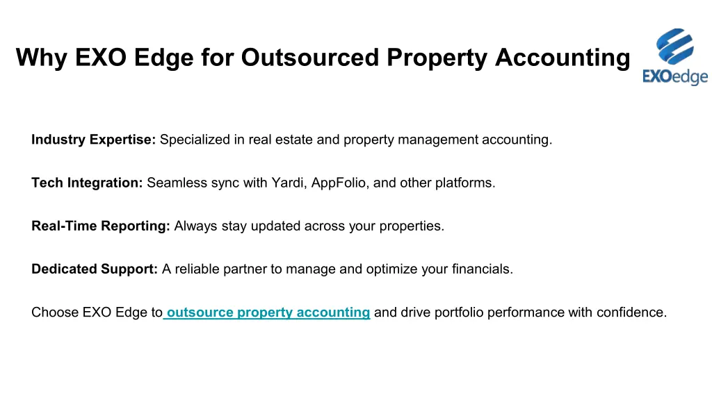 why exo edge for outsourced property accounting