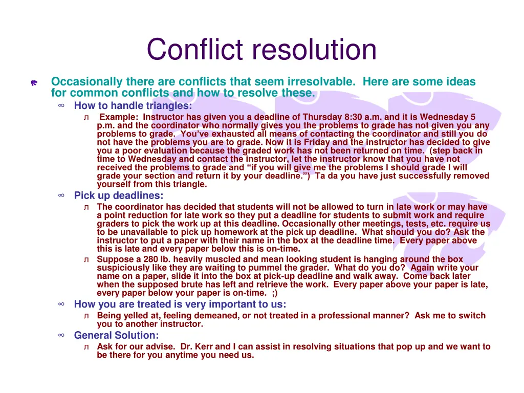 conflict resolution