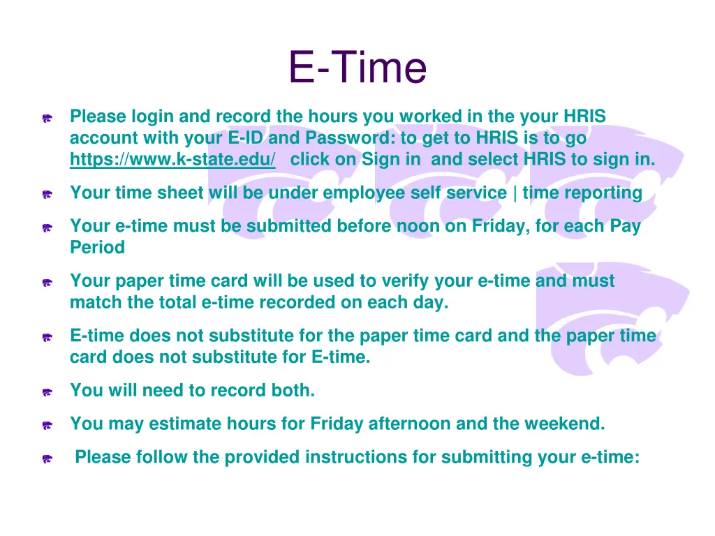 e time