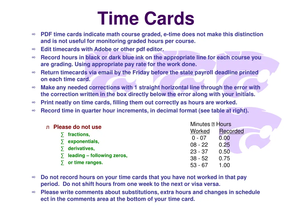 time cards 1