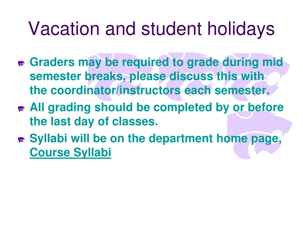 vacation and student holidays