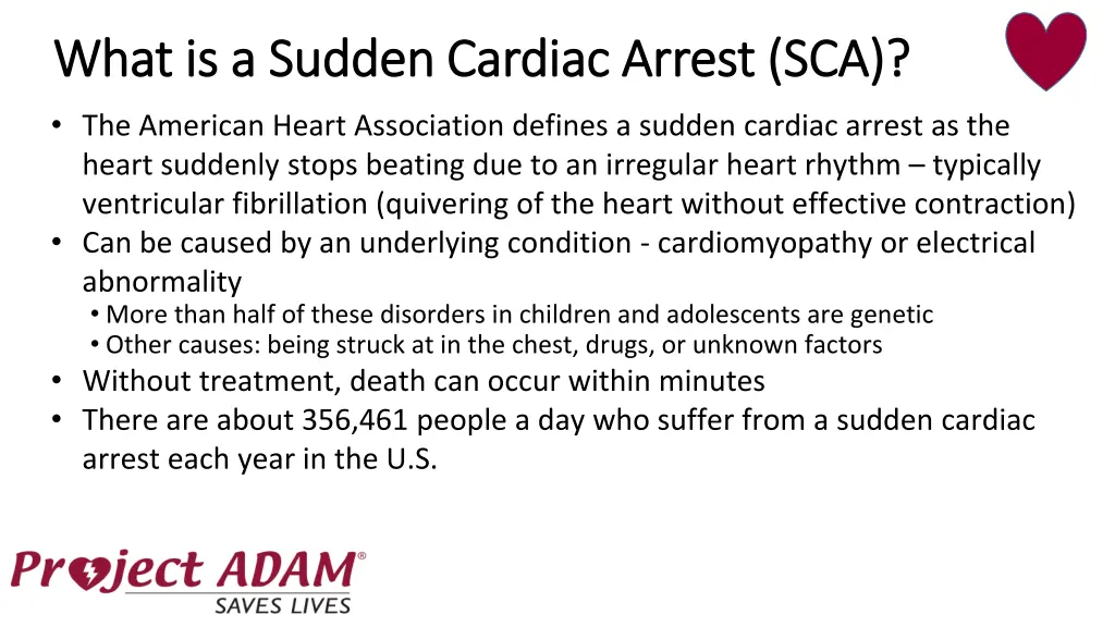 what is a sudden cardiac arrest sca what